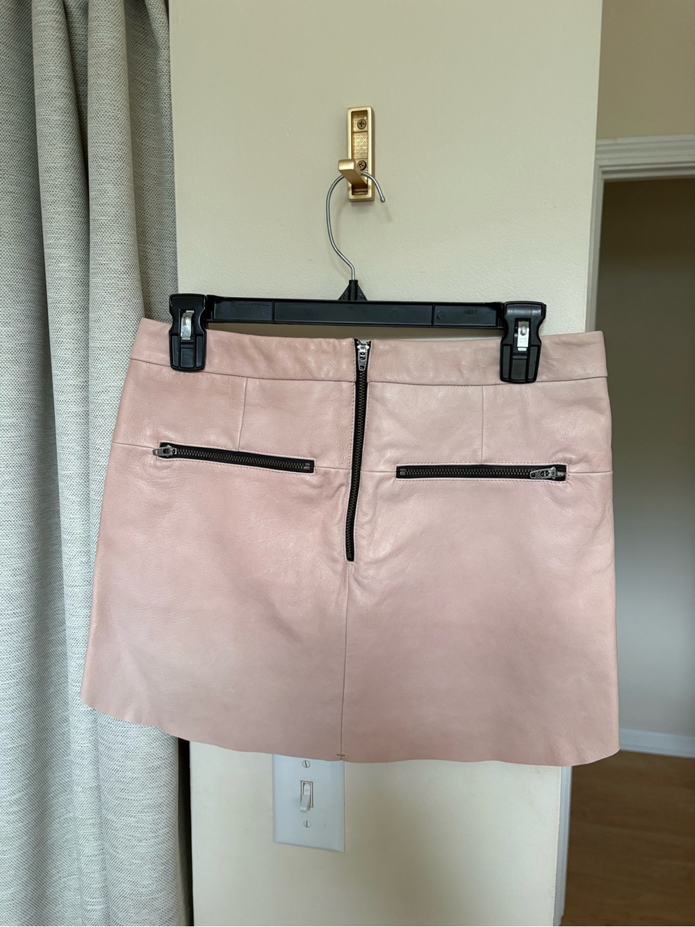 Mason Blush Pink Faux Leather Mini Skirt